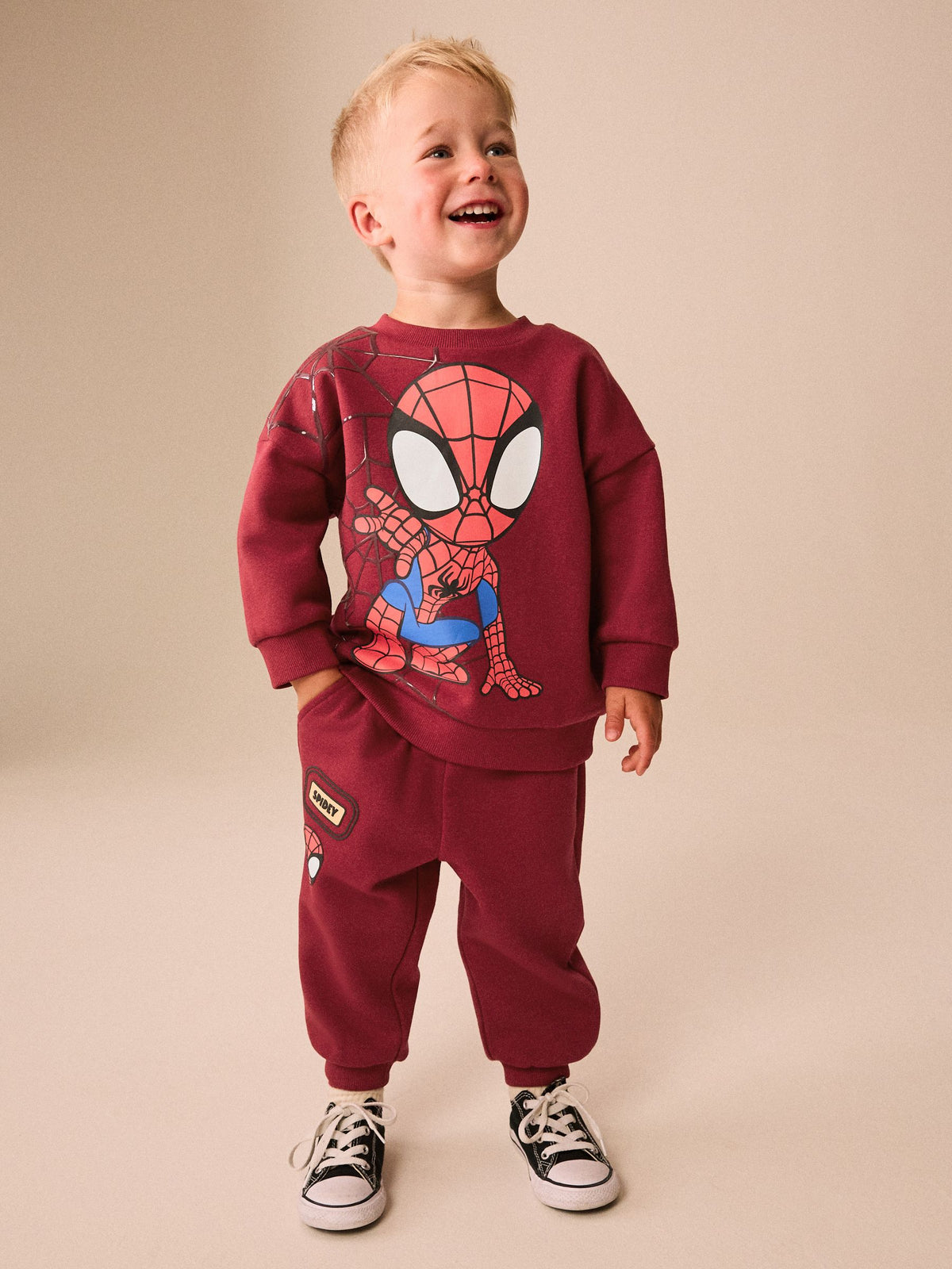 Red Spidey Crew Neck Sweat and Jogger Set (9mths-8yrs) - image 1
