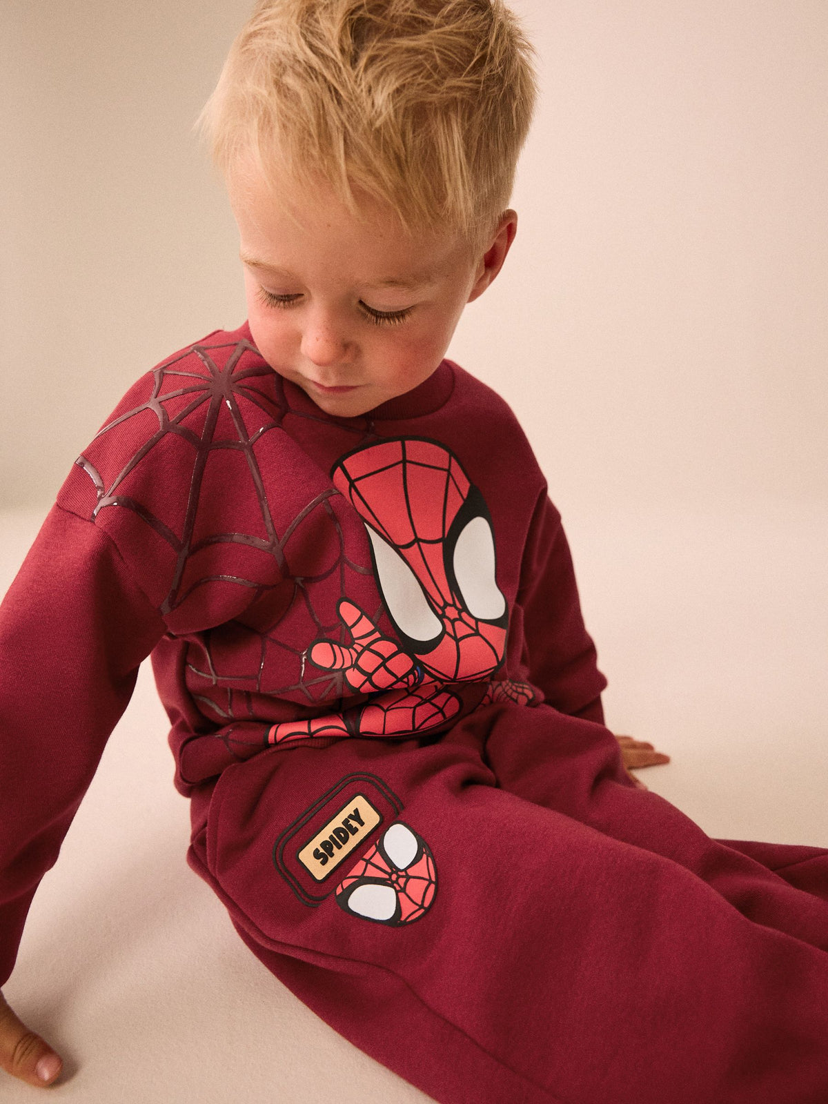 Red Spidey Crew Neck Sweat and Jogger Set (9mths-8yrs) - image 2