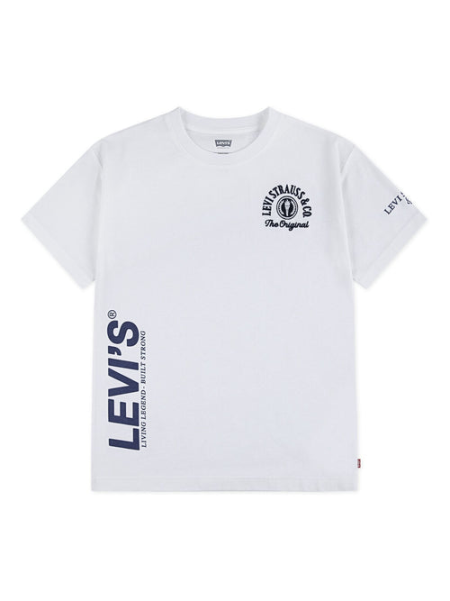 Levi's White Urban Prep Logo Graphic Short Sleeve T-Shirt image 1