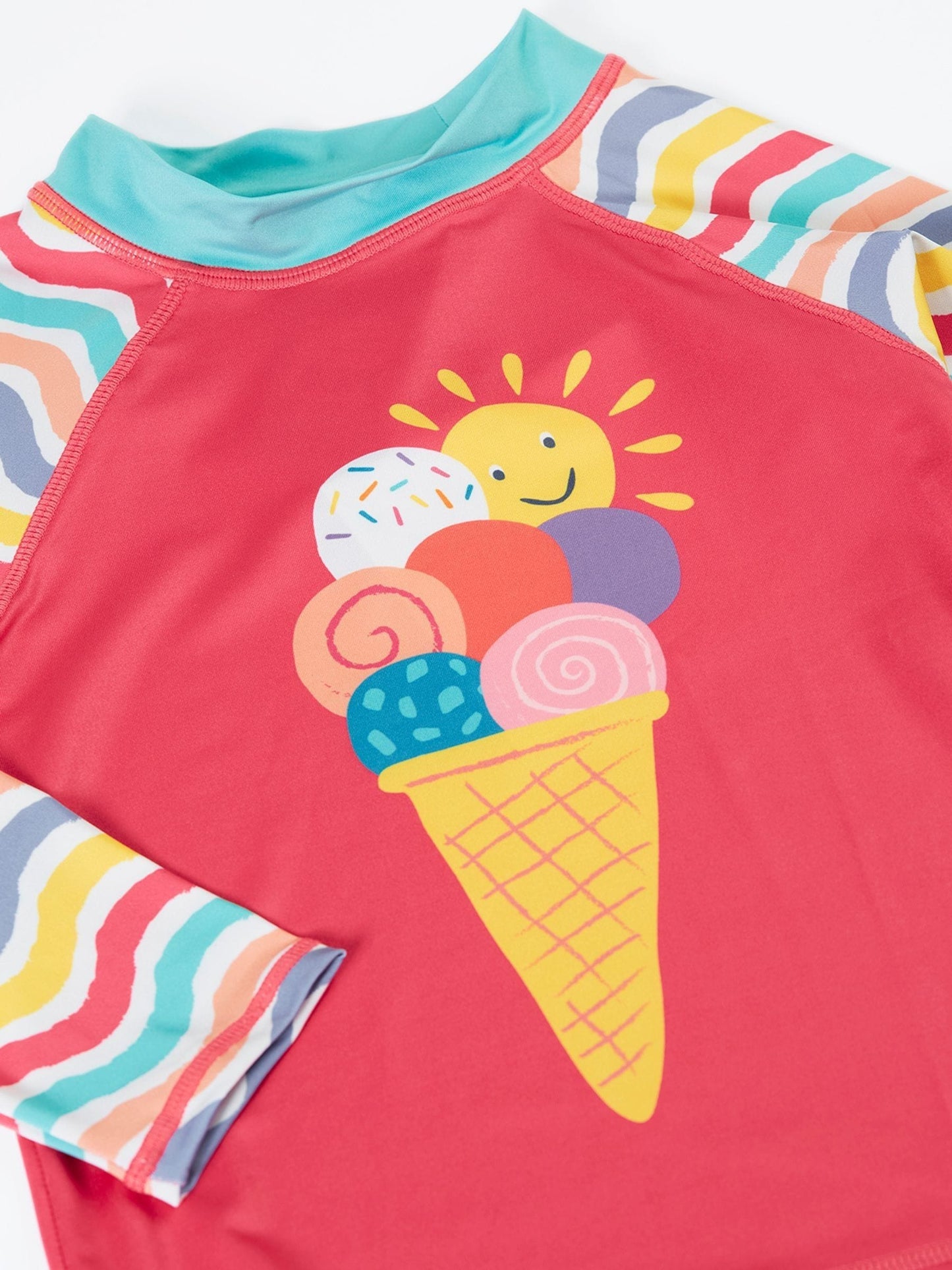Frugi Pink Sunsafe Rash Vest image 3