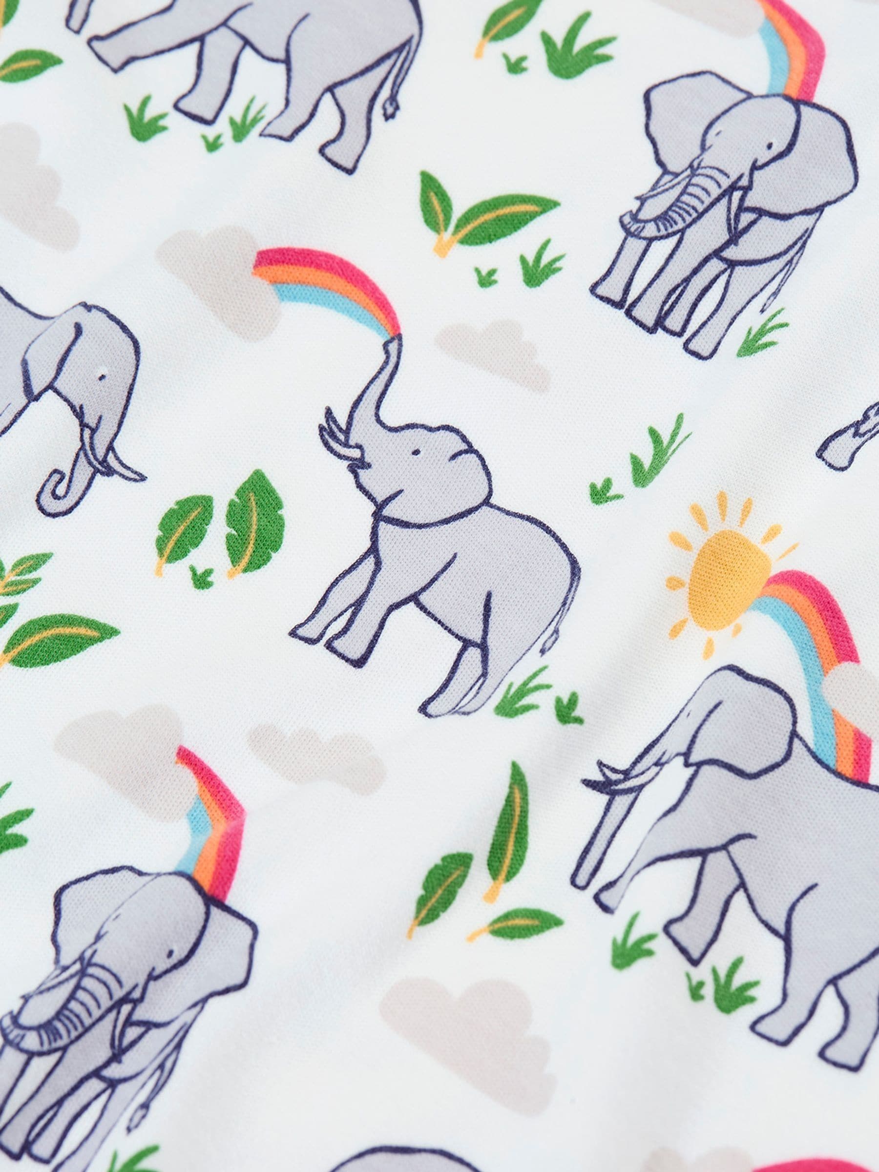 Frugi White Kimono Zip Babygrow image 3
