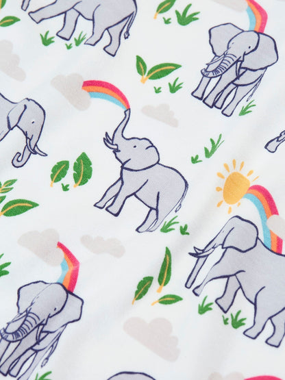 Frugi White Kimono Zip Babygrow image 3