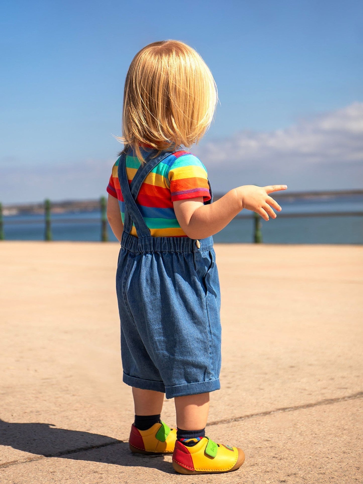 Frugi Blue Carnkie Denim Dungarees image 2