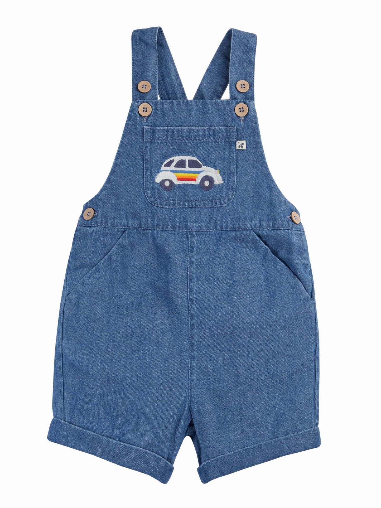 Frugi Blue Carnkie Denim Dungarees image 3