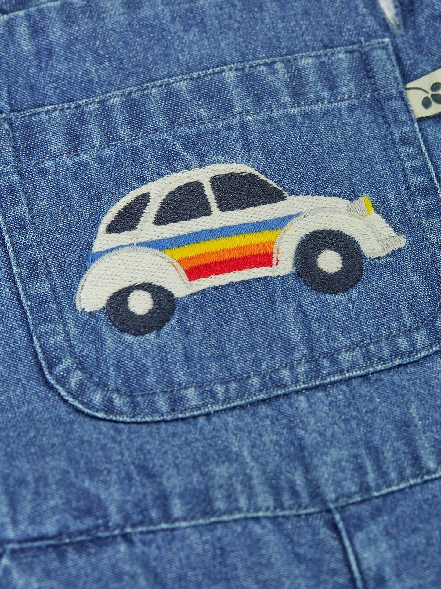 Frugi Blue Carnkie Denim Dungarees image 6
