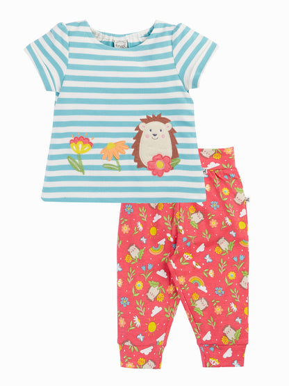 Frugi Blue Wendy Appliqué Top & Joggers Set image 1