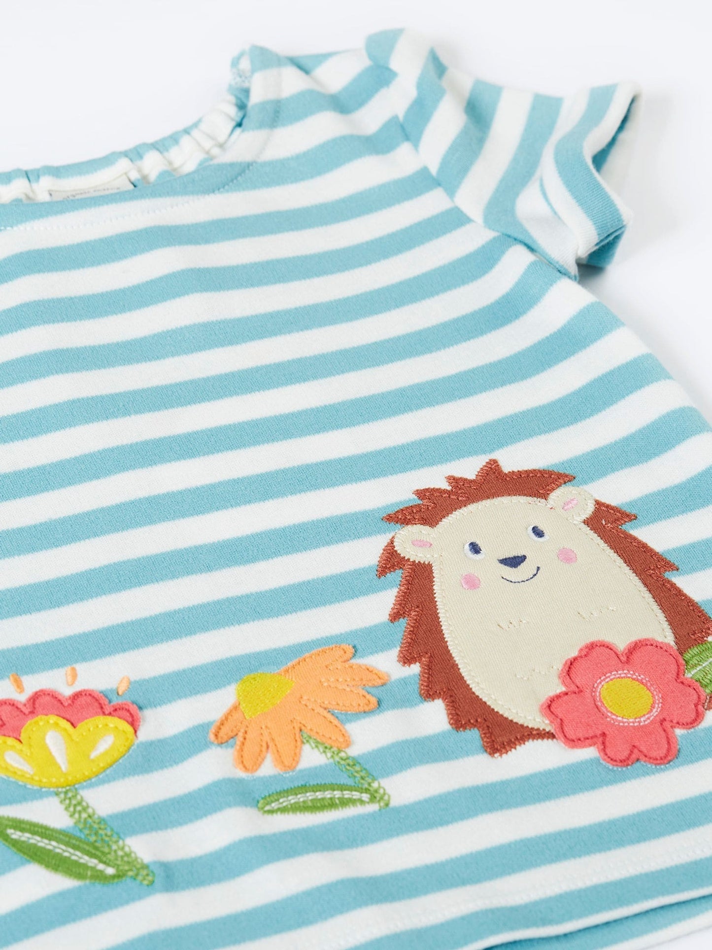 Frugi Blue Wendy Appliqué Top & Joggers Set image 2