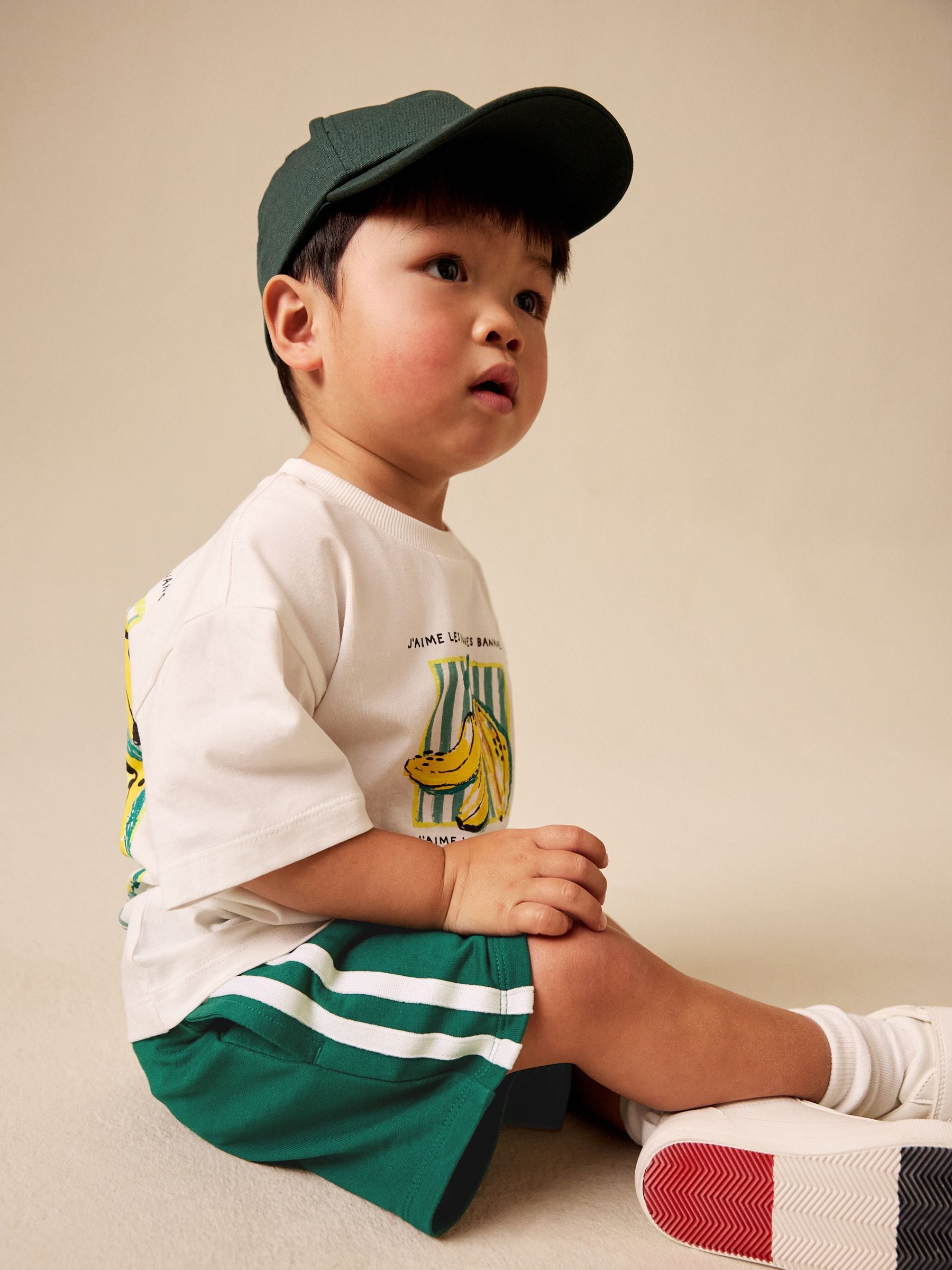 Green Side Stripe Jersey Shorts (3mths-7yrs) image 2