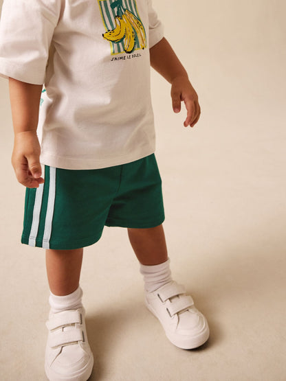 Green Side Stripe Jersey Shorts (3mths-7yrs) image 3