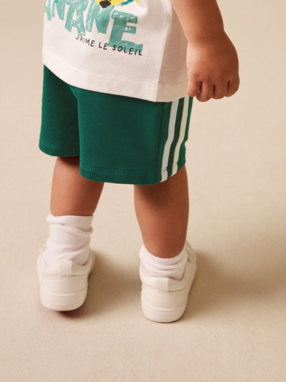 Green Side Stripe Jersey Shorts (3mths-7yrs) image 5