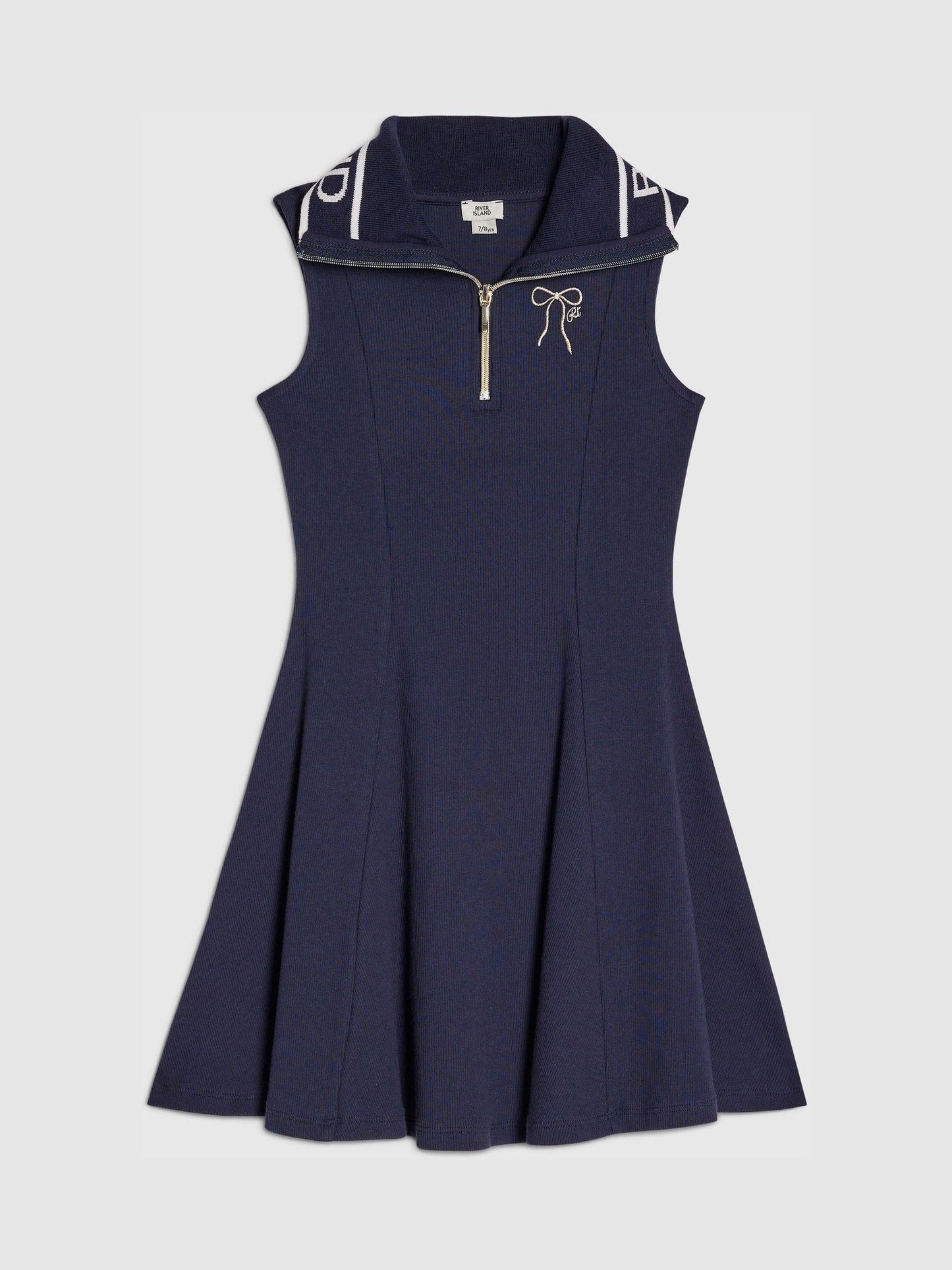 Dsiney Kidz - River Island Blue Logo Collar Polo Dress image 1