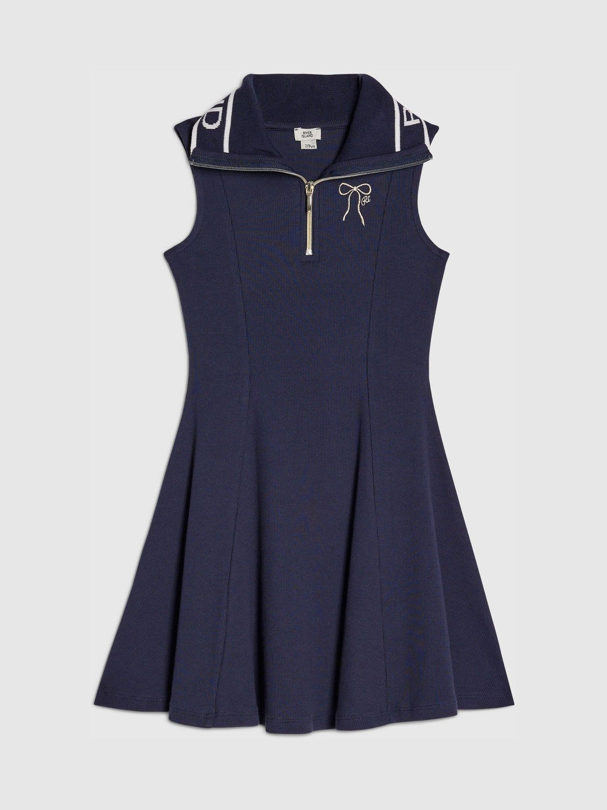 Dsiney Kidz - River Island Blue Logo Collar Polo Dress image 1