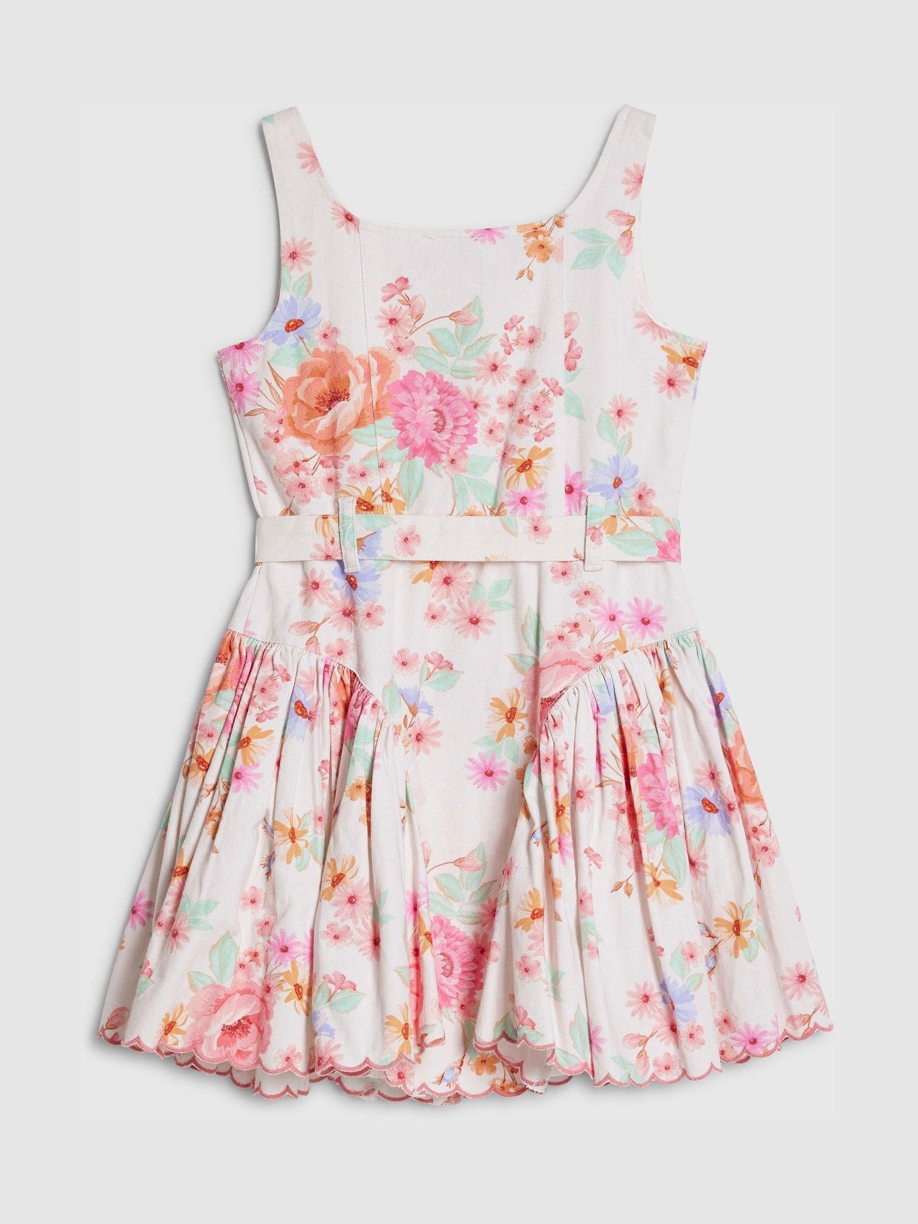 River Island White Ditsy Floral Prom Dress image 2