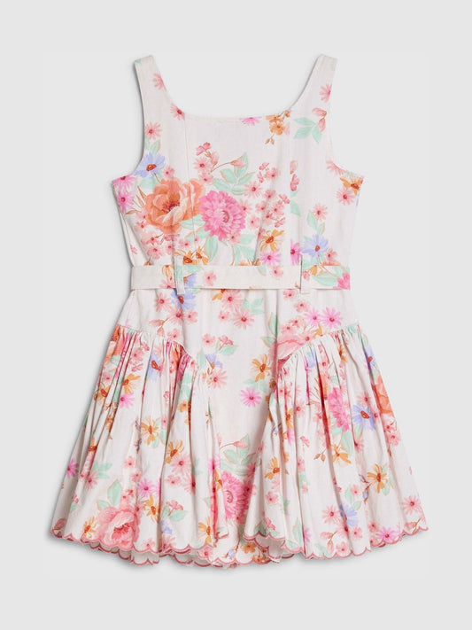 River Island White Ditsy Floral Prom Dress image 2