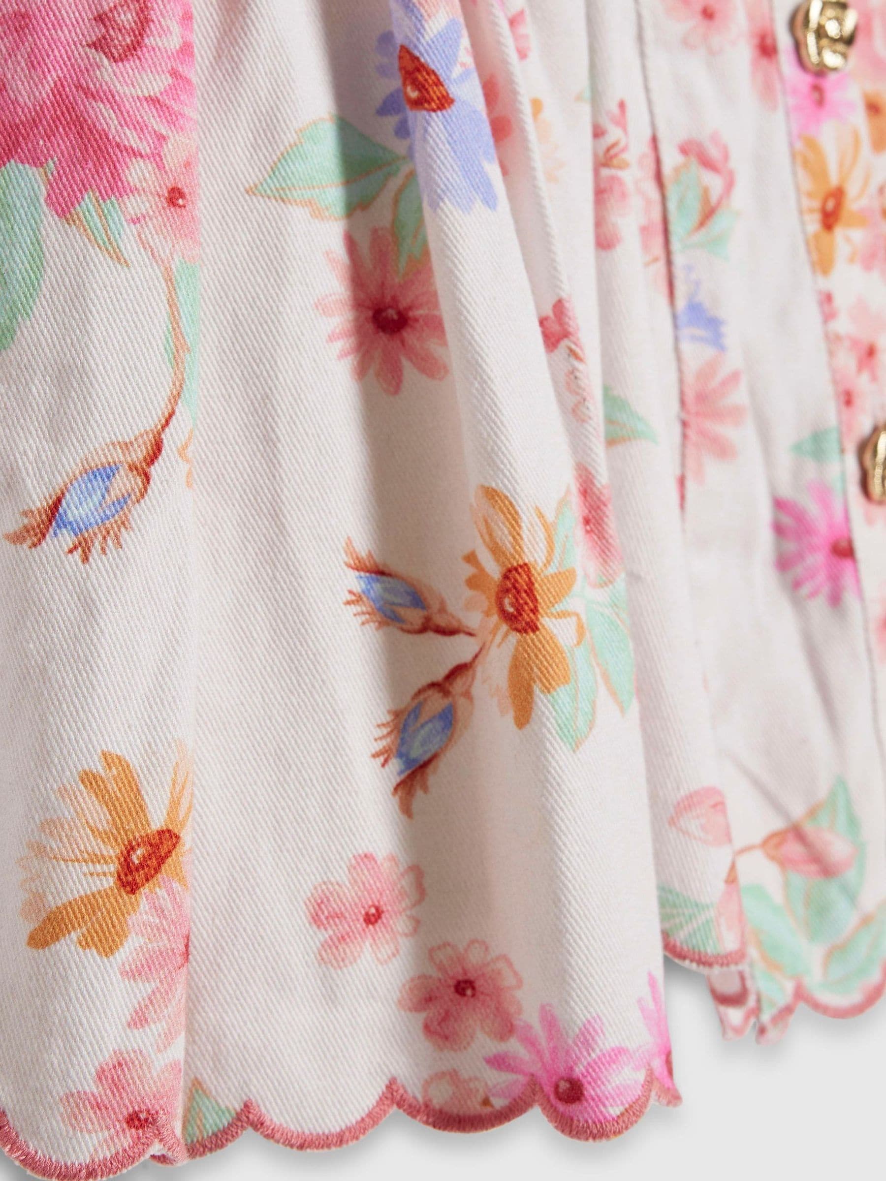 River Island White Ditsy Floral Prom Dress image 4