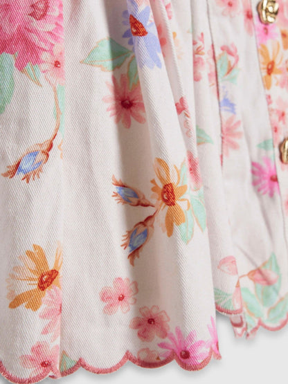 River Island White Ditsy Floral Prom Dress image 4