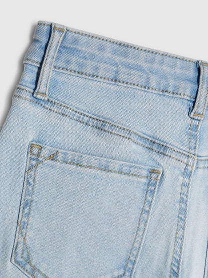 Dsiney Kidz - River Island Light Blue Heart Keychain Flare Jeans image 4