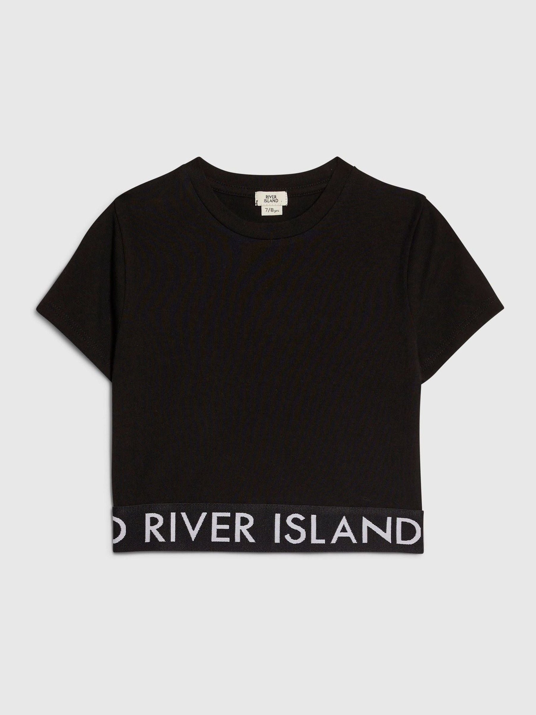 Dsiney Kidz - River Island Black Logo T-Shirt image 1