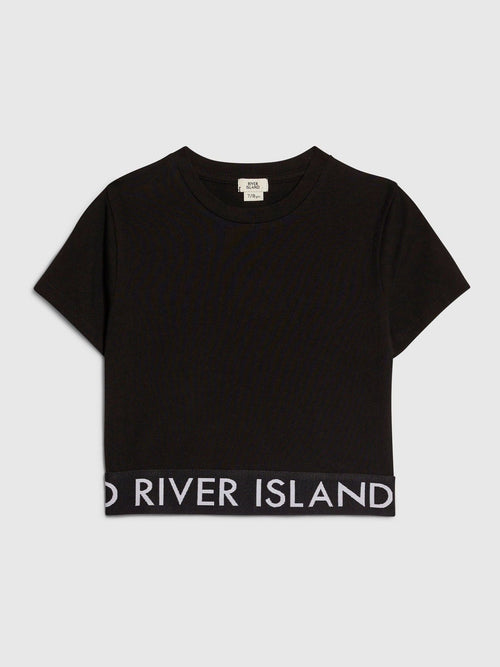 Dsiney Kidz - River Island Black Logo T-Shirt image 1