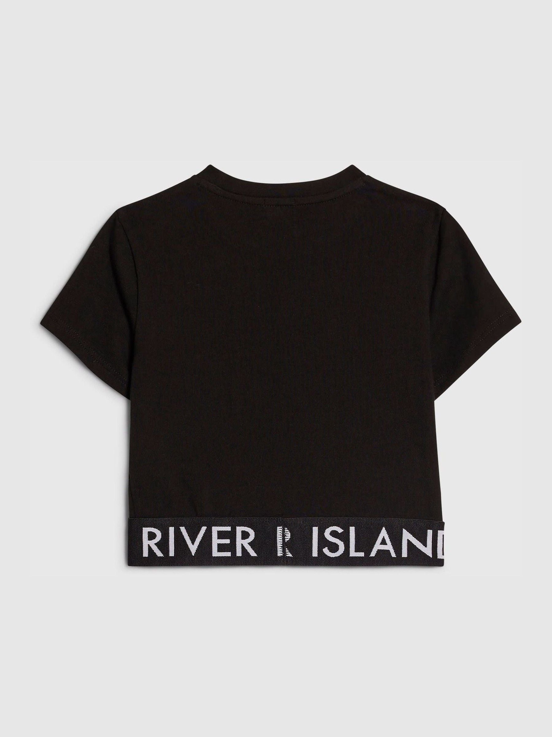 Dsiney Kidz - River Island Black Logo T-Shirt image 2