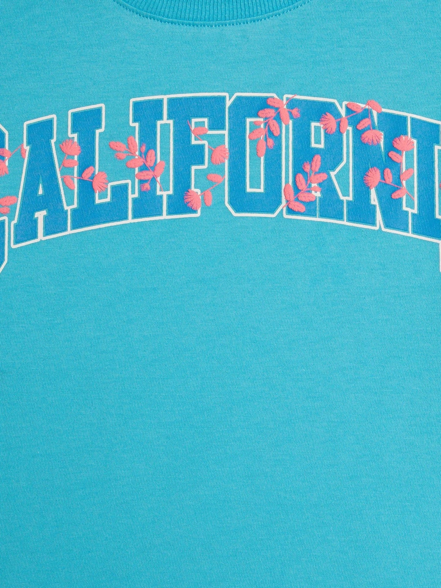 Dsiney Kidz - River Island Blue L'amour Neon Floral T-Shirt image 3