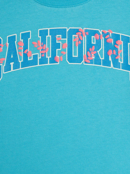 Dsiney Kidz - River Island Blue L'amour Neon Floral T-Shirt image 3