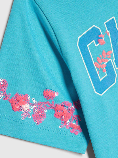 Dsiney Kidz - River Island Blue L'amour Neon Floral T-Shirt image 4