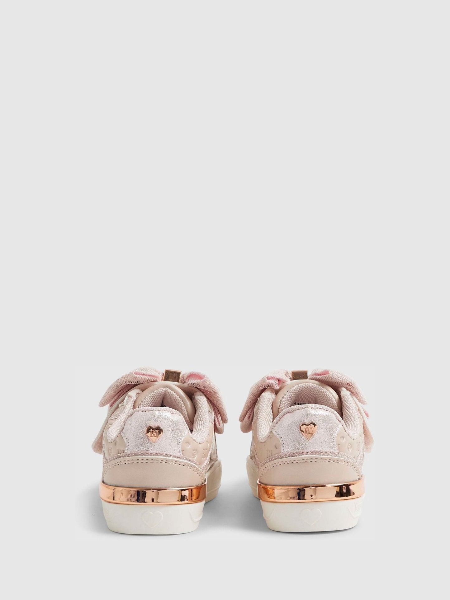 River Island Pink Hook and Loop Bow Trainers image 3