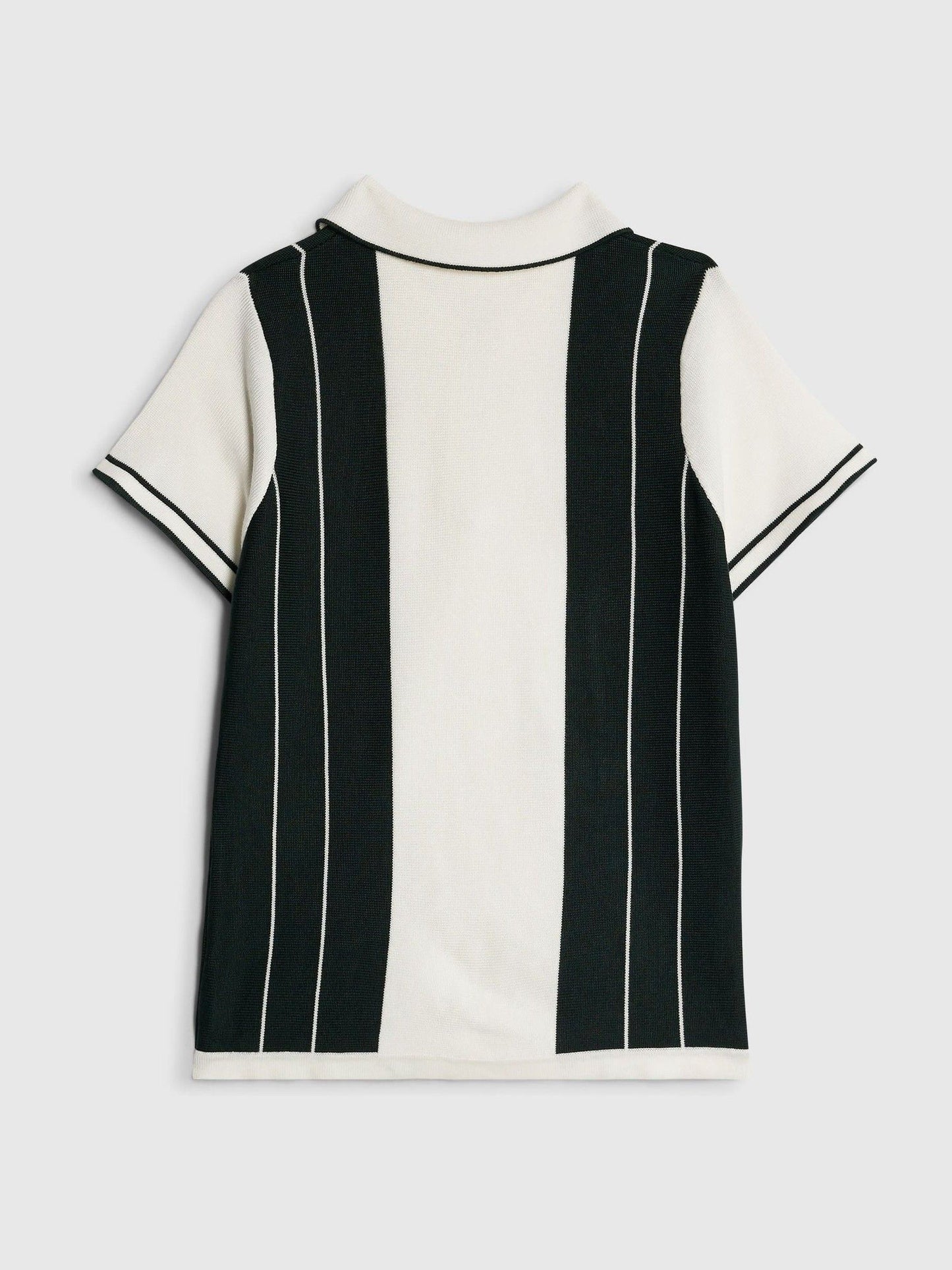 Dsiney Kidz - River Island White/Green Stripe Zip Polo Shirt image 4
