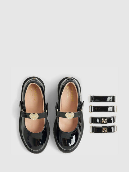 River Island Black Multi Strap Mary Jane Shoes image 3