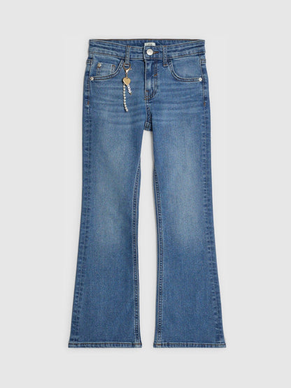 Dsiney Kidz - River Island Blue Heart Keychain Flare Jeans image 1