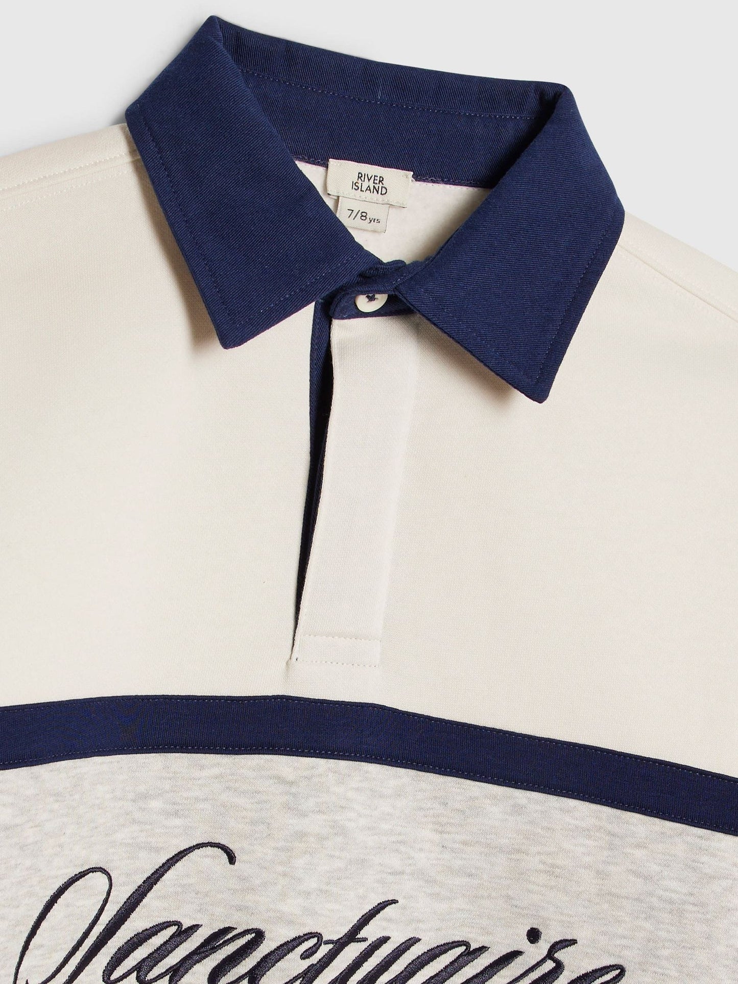Dsiney Kidz - River Island Cream Long Sleeve Sanctuaire Rugby Top image 4