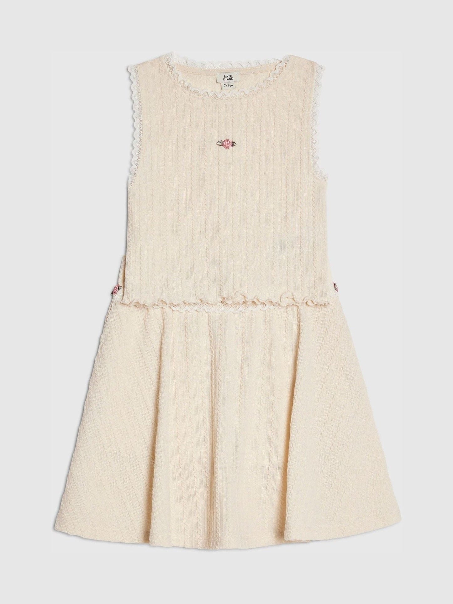 Dsiney Kidz - River Island Cream Woven Top & Skirt Set image 2