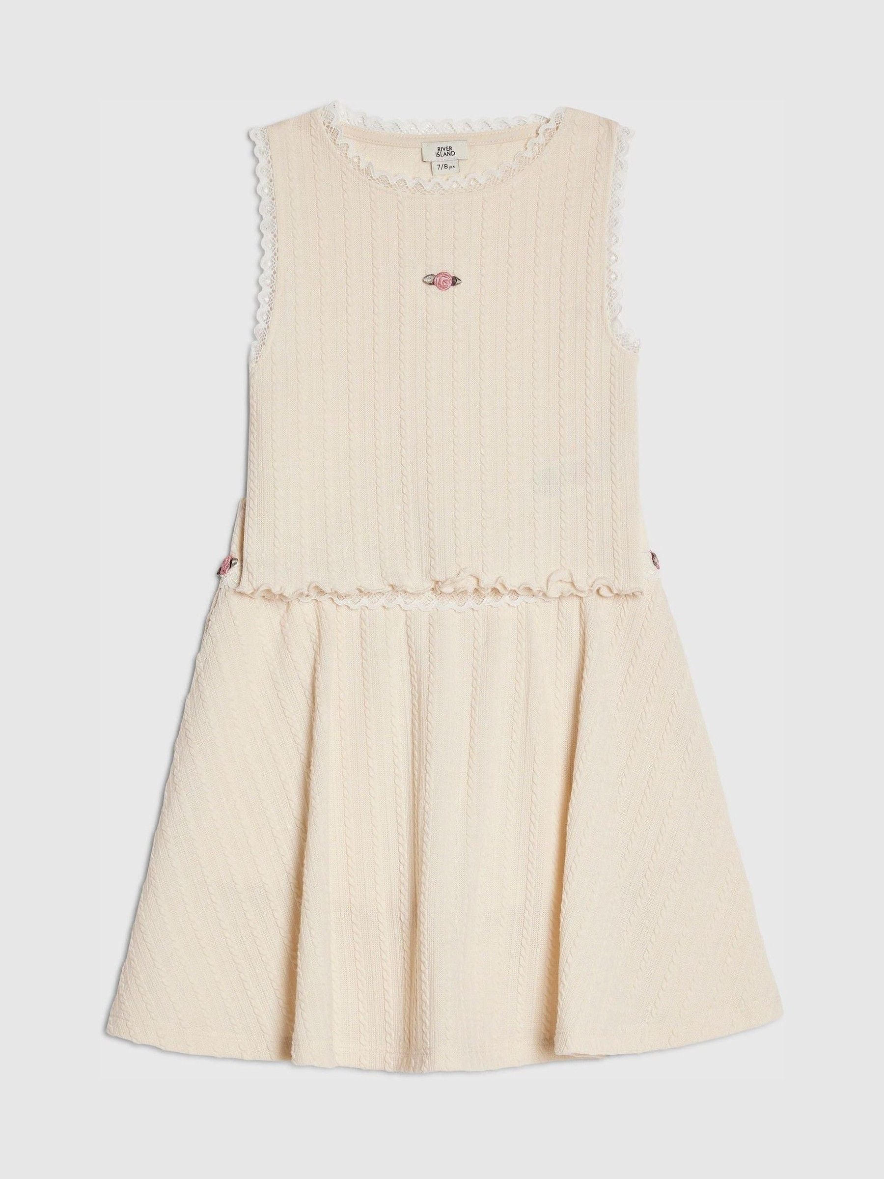 Dsiney Kidz - River Island Cream Woven Top & Skirt Set image 2