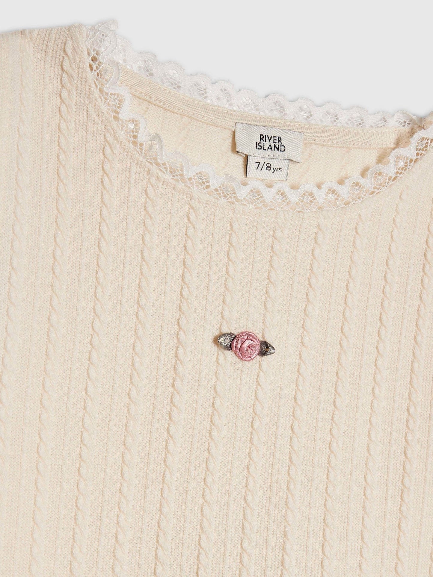 Dsiney Kidz - River Island Cream Woven Top & Skirt Set image 5
