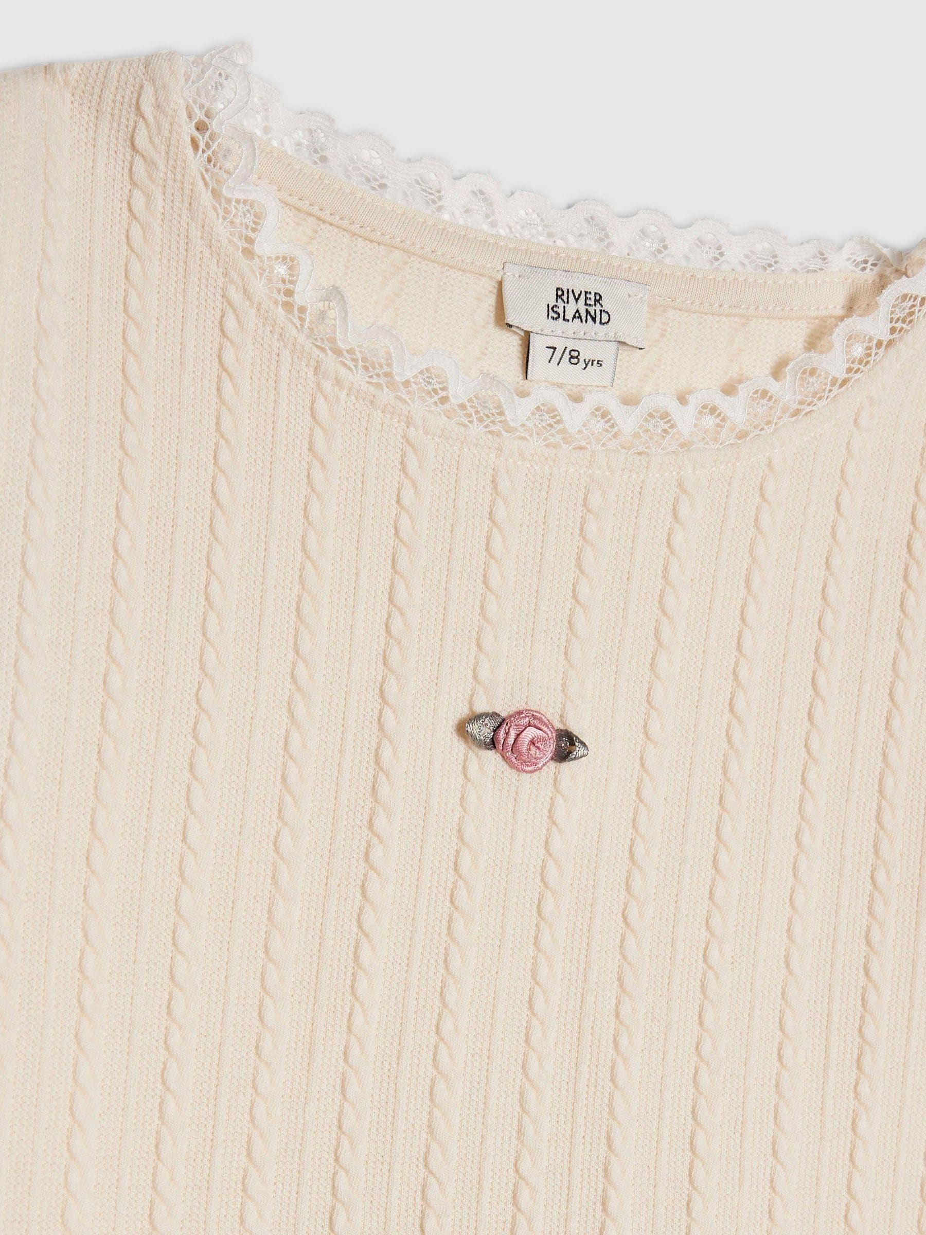 Dsiney Kidz - River Island Cream Woven Top & Skirt Set image 5