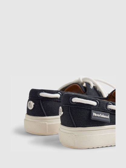 River Island Blue Lace Up Boat Shoes image 5