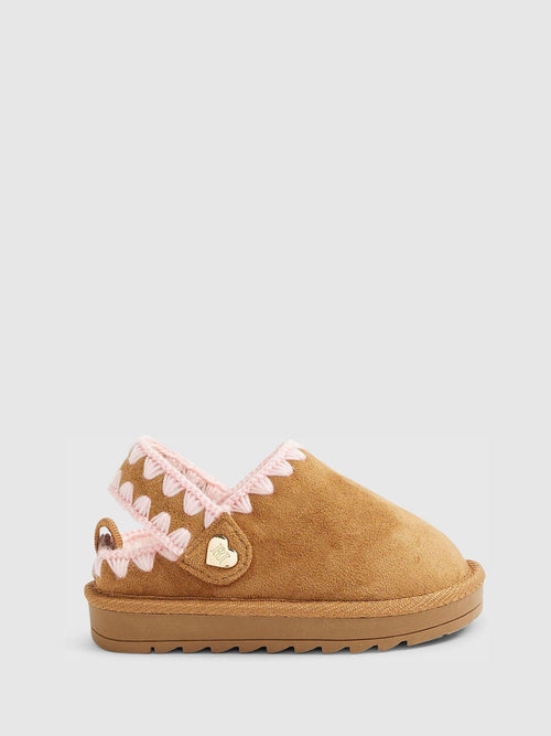 River Island Brown Whipstitch Strap Slippers image 1