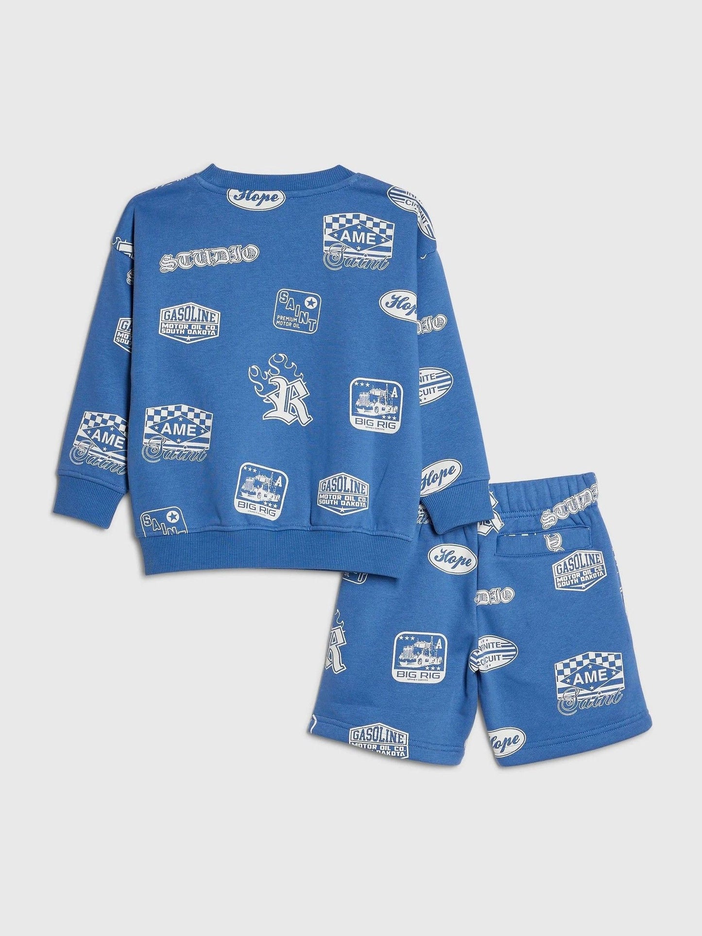 River Island Blue Badge Printed Hoody & Jogger Set image 2