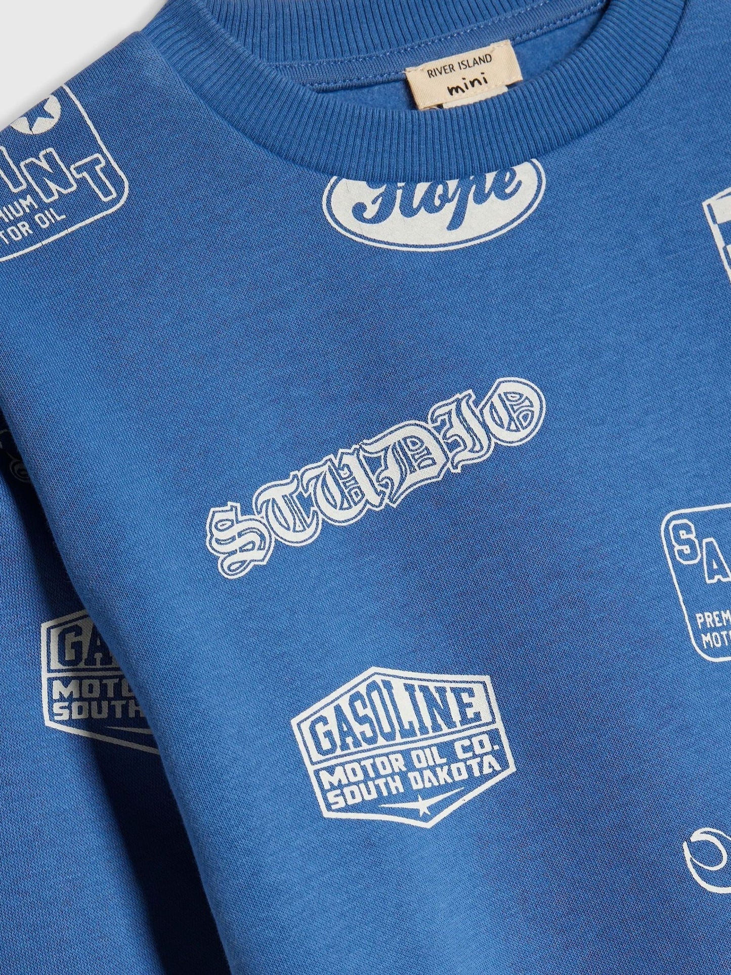 River Island Blue Badge Printed Hoody & Jogger Set image 5
