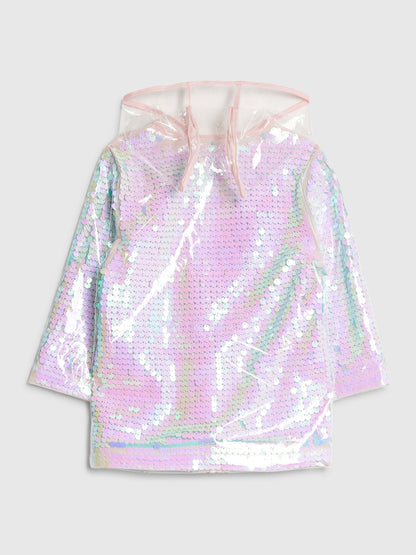 River Island Pink Sequin Glitter Rain Jacket - image 2