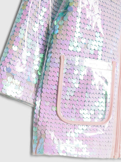 River Island Pink Sequin Glitter Rain Jacket - image 3