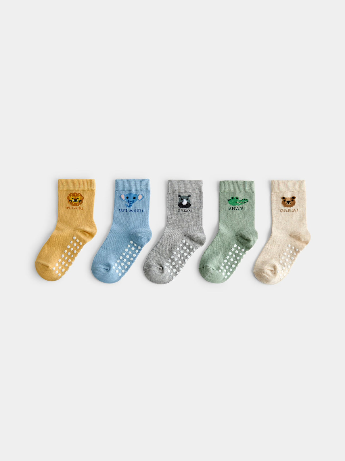 JoJo Maman Bébé Multi 5-Pack Safari Animal Socks - image 2