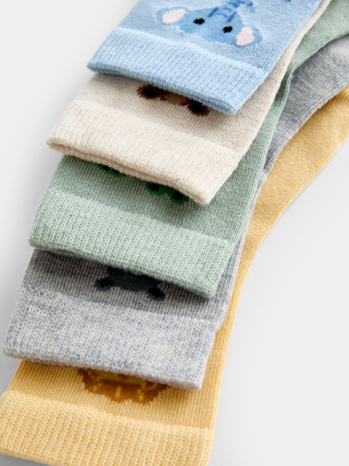 JoJo Maman Bébé Multi 5-Pack Safari Animal Socks - image 3