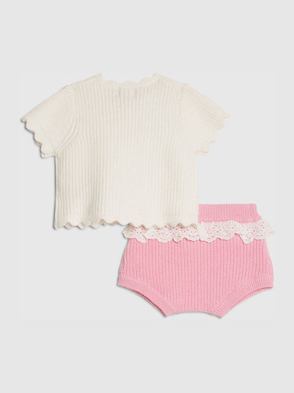 River Island Cream 3D Flower Bloomer Set image 2