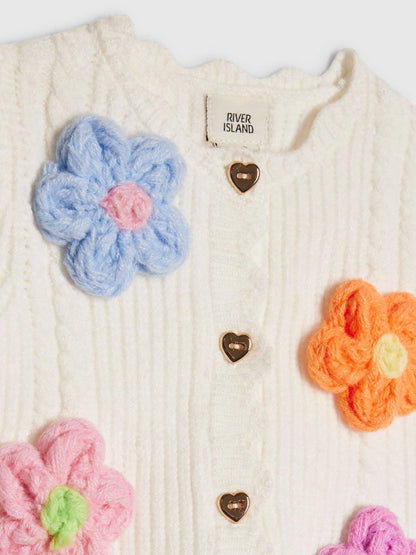 River Island Cream 3D Flower Bloomer Set image 4