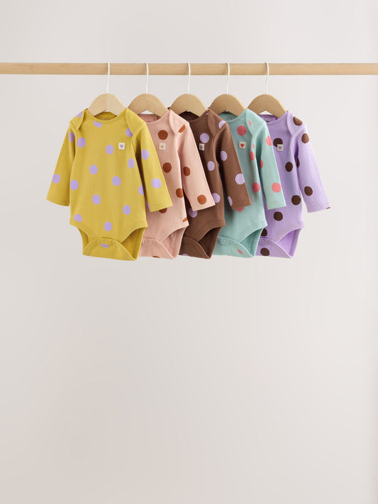 Dsiney Kidz - Bright Spot Long Sleeve Baby Bodysuits 5 Pack image 1
