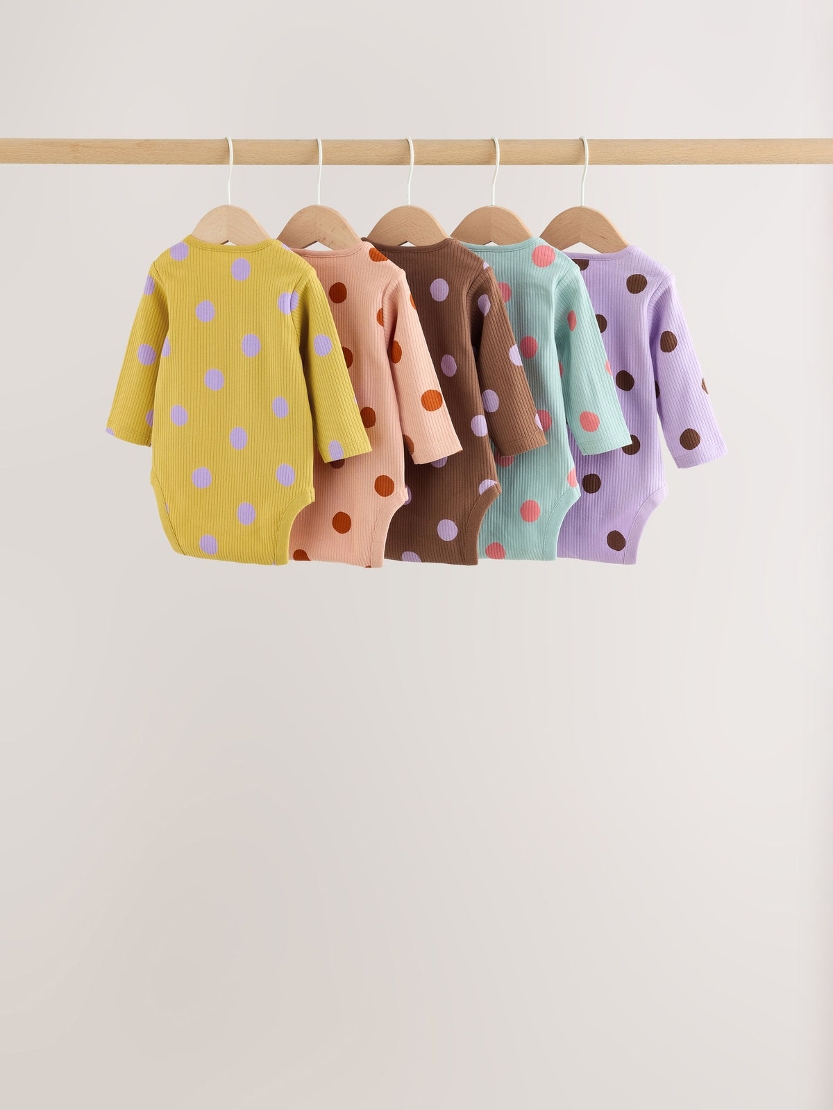 Dsiney Kidz - Bright Spot Long Sleeve Baby Bodysuits 5 Pack image 8