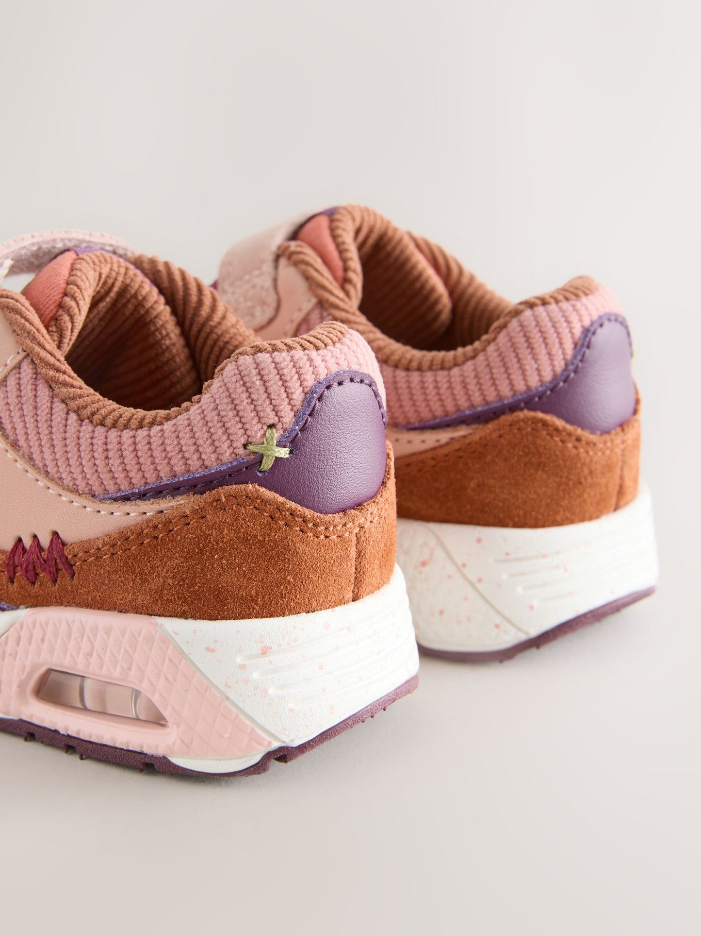 Multi Pink Touch Fastening Elastic Lace Bubble Trainers image 4