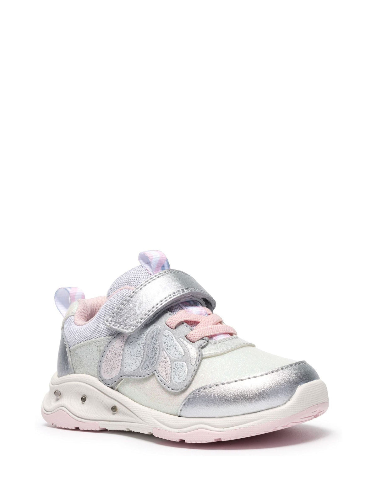 Clarks Metallic Gleam Fly Toddler Trainers - image 1